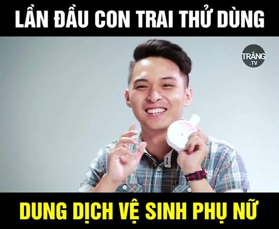 Lần đầu con trai thử dùng dung dịch vệ sinh phụ nữ